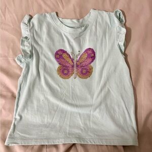 Cat & Jack Light Blue Butterfly Tee